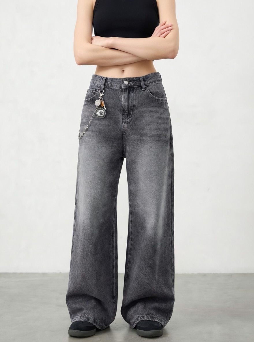 Midnight Wash Wide Leg Jean