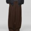 Brown Rolling Wide Leg Pants