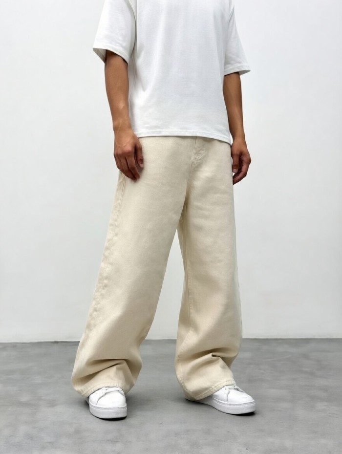 Ecru Baggy Fit Jean - Image 3