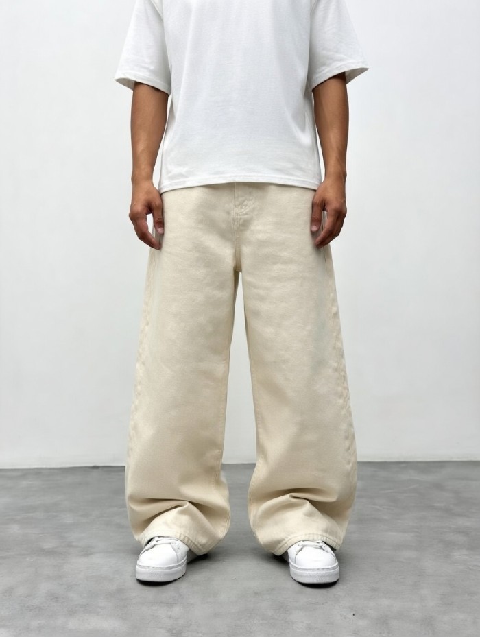 Ecru Baggy Fit Jean - Image 2