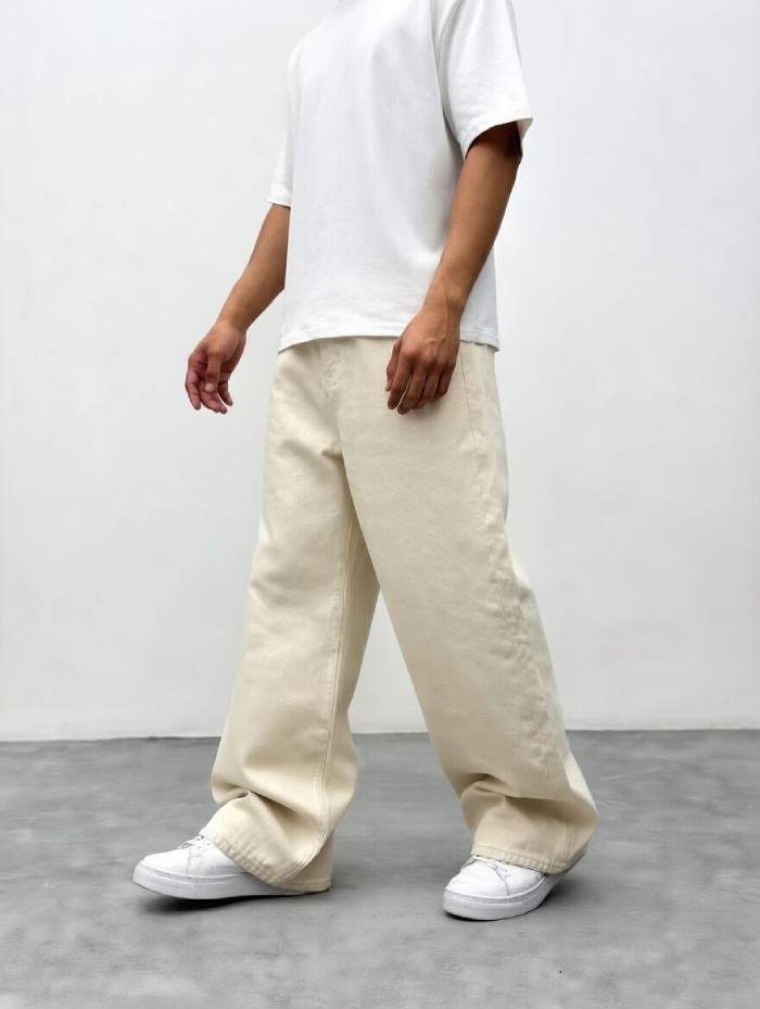 Ecru Baggy Fit Jean - Image 4