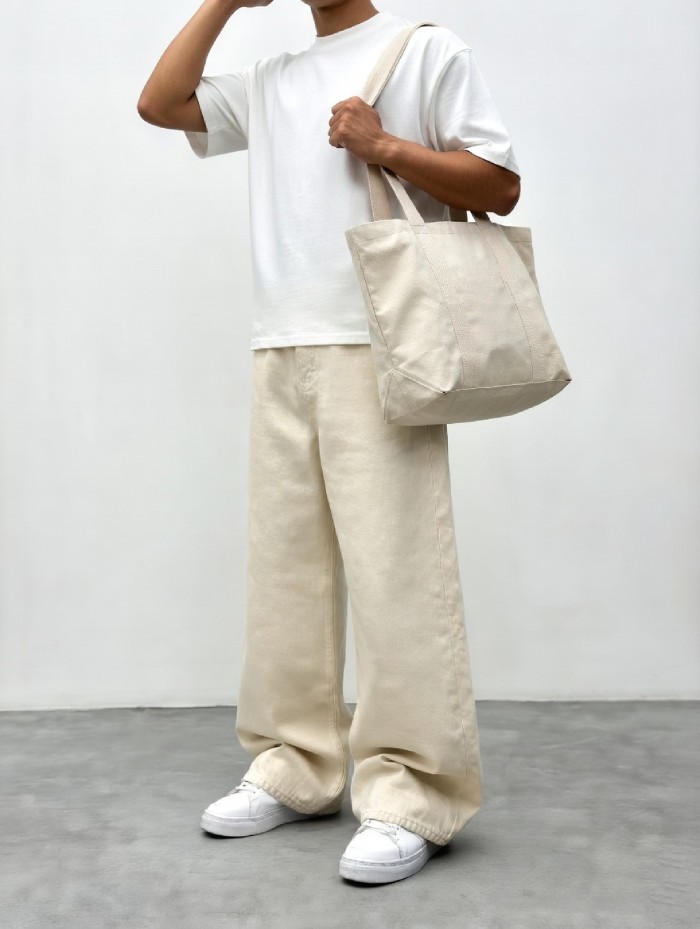 Ecru Baggy Fit Jean - Image 5