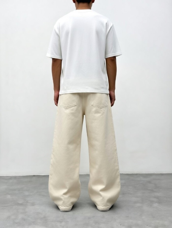 Ecru Baggy Fit Jean - Image 6
