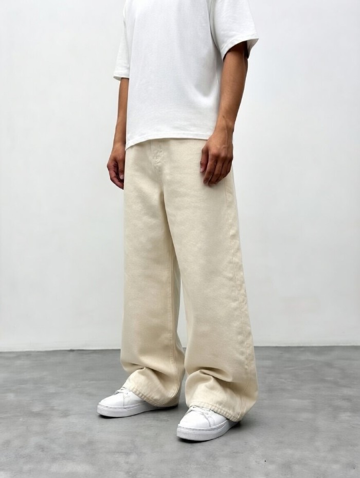 Ecru Baggy Fit Jean