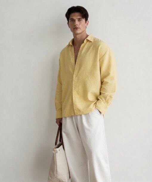 Lemon Linen Oversized Shirt
