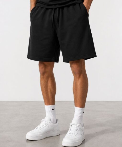 Alternative view of Solid Black Shorts For Men