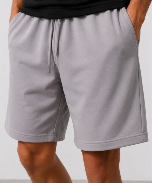 Solid Grey Shorts For Men