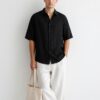 Black Linen Oversized Shirt