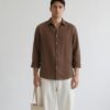 Brown Linen Oversized Shirt