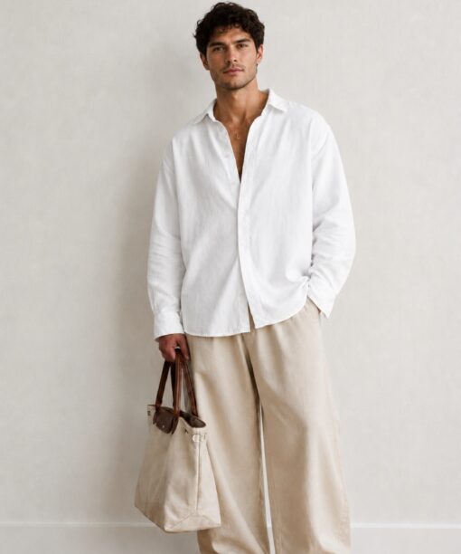White Linen Oversized Shirt