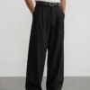 Black Pleated Baggy Pant