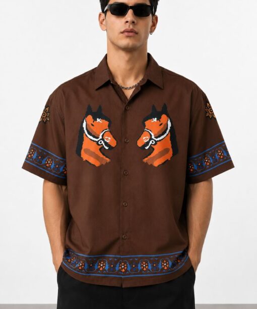 Alternative view of Brown Desert Rider Oversized Shirt