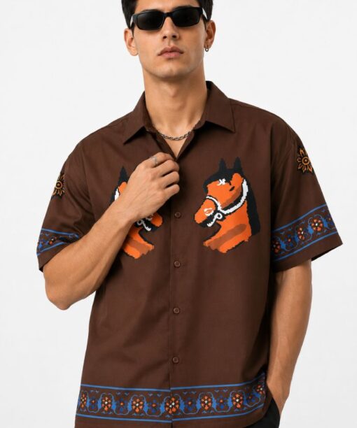 Brown Desert Rider Oversized Shirt