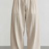 Ivory Pleated Baggy Pant
