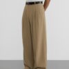 Khaki Pleated Baggy Pant