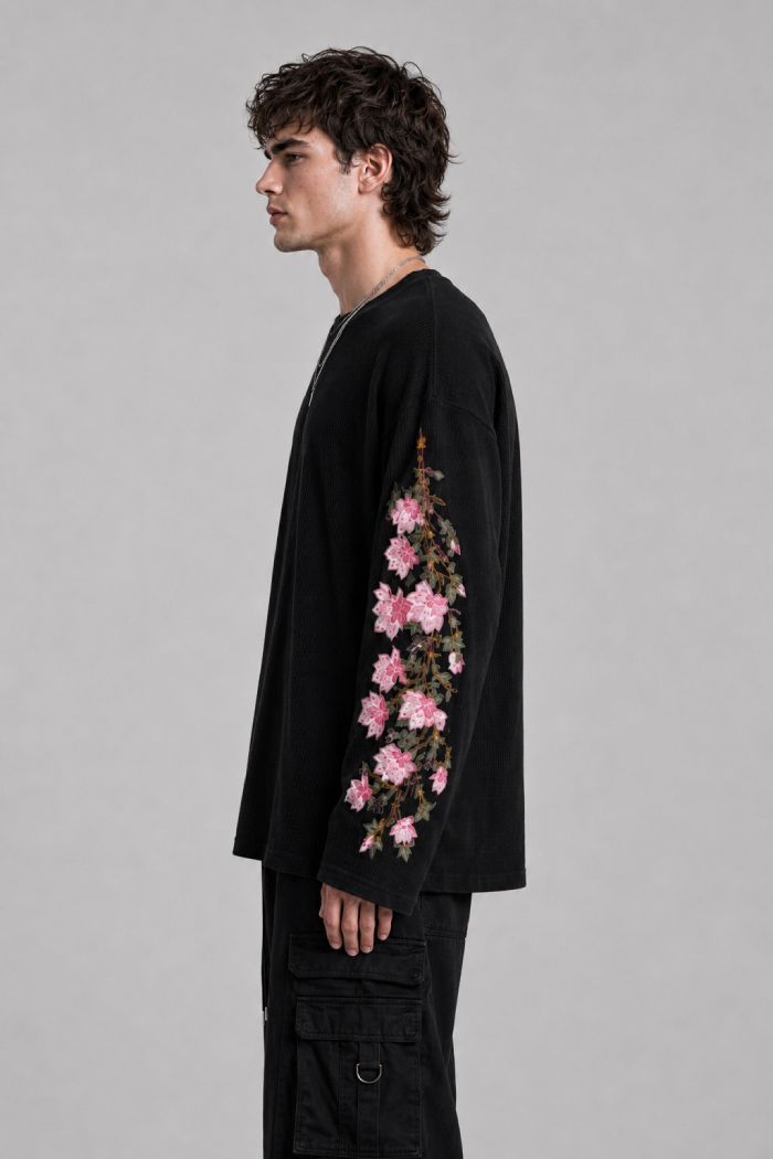 Afterdark Bloom Waffle T-Shirt - Image 4