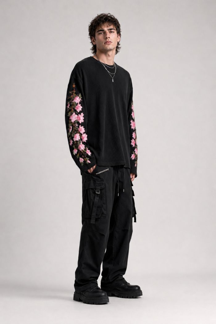 Afterdark Bloom Waffle T-Shirt - Image 3