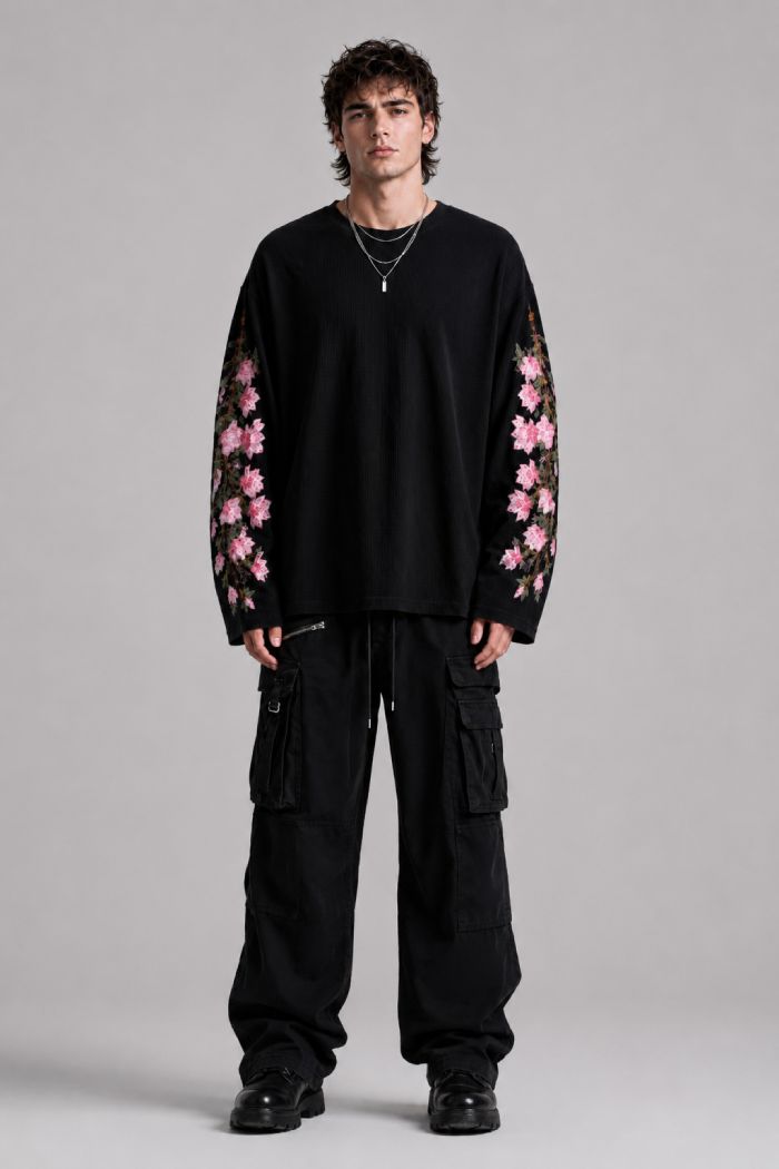 Afterdark Bloom Waffle T-Shirt - Image 2