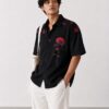 Romance Oversized Shirt - Black