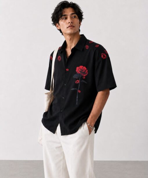 Romance Oversized Shirt - Black