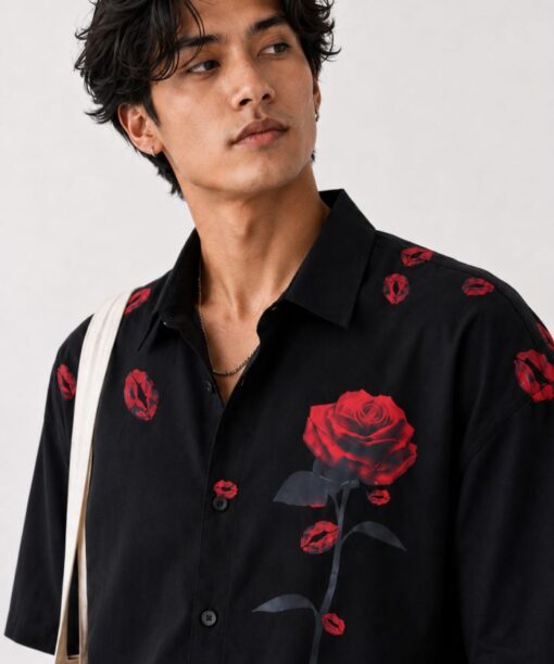 Alternative view of Romance Oversized Shirt - Black