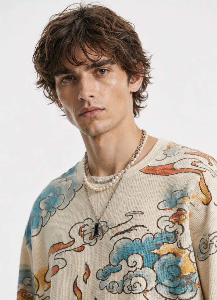 Blazing Horizon Waffle T-Shirt - Image 2