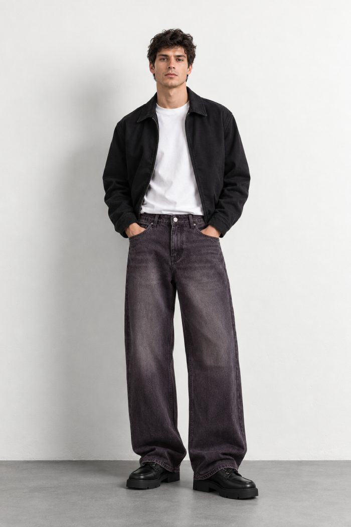 Cinder Black Baggy Fit Jean - Image 3