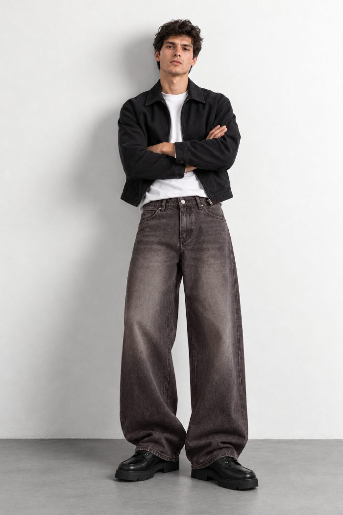 Cinder Black Baggy Fit Jean